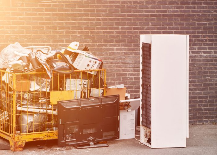 Collection of broken electronic equipment for recycling Collection of broken electronic equipment for recycling